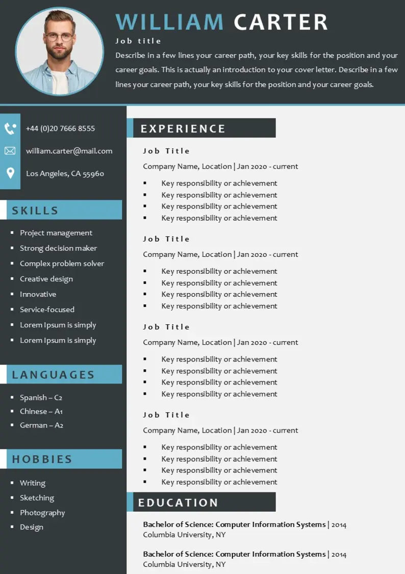 Creative CV Template - Creators StudioX